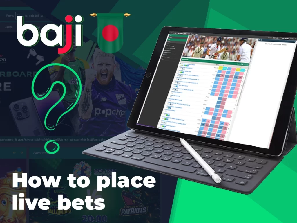 Place live bets