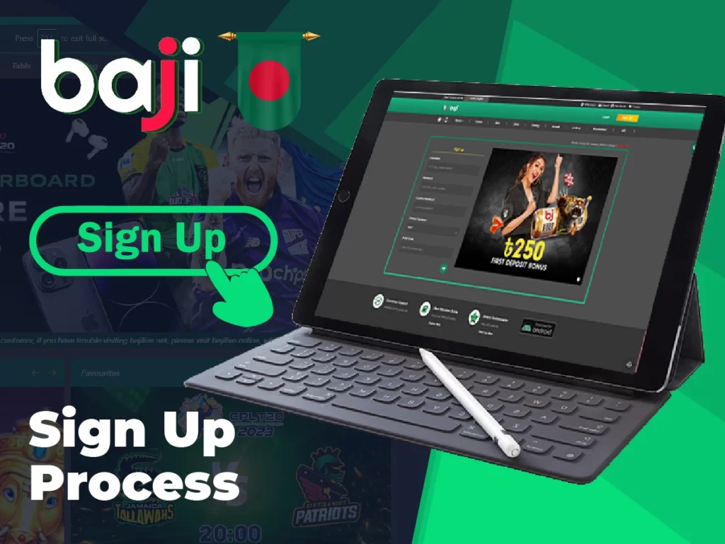 Sign up process